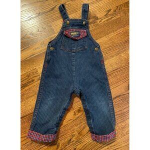OshKosh B'gosh | Vintage Overalls Red Plaid Denim Union Tag Sz 24M‎